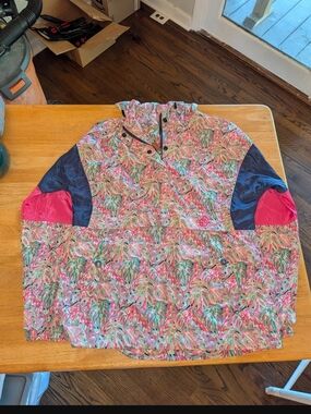 Simply Southern Pink & Navy Floral Hooded Jacket